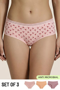 Zivame Regular Rise Full Coverage Hipster Panty  (Pack of 3) - Multicolor — thumbnail 1